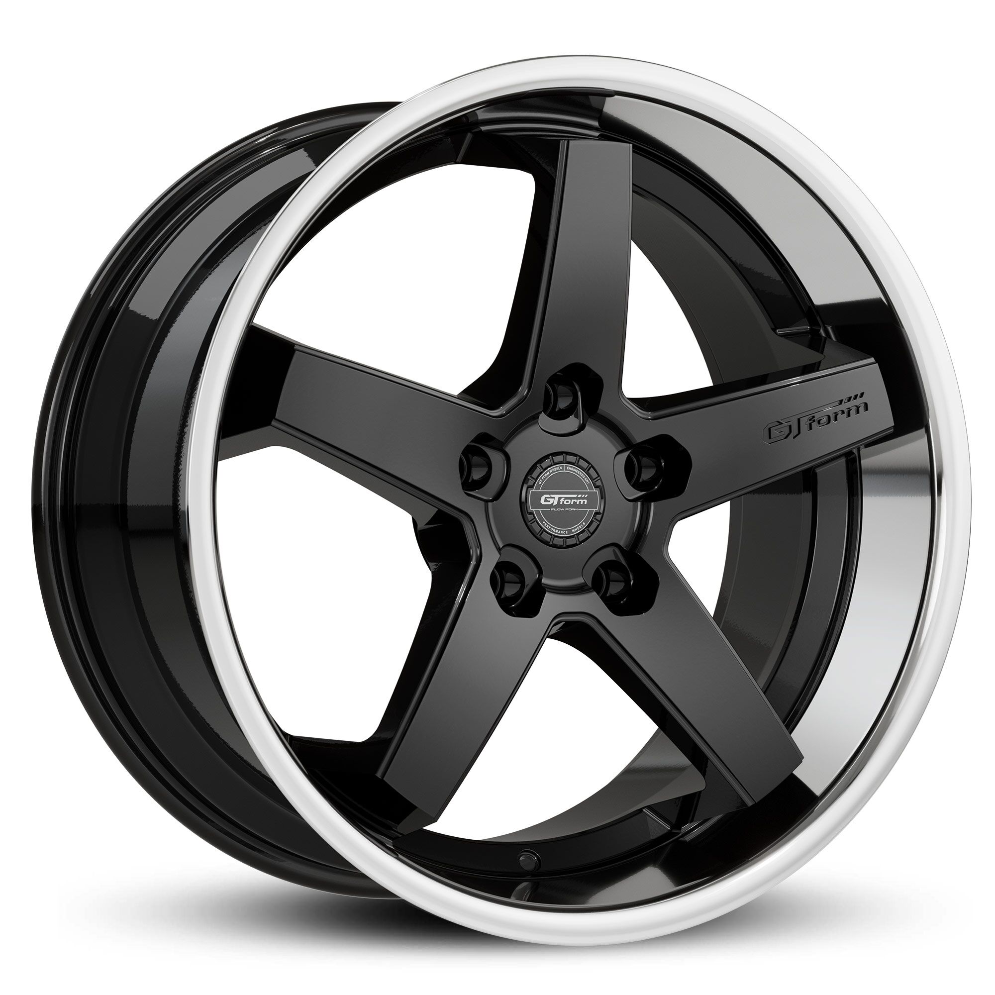 GT form Legacy Gloss Black Chrome Lip wheel rim