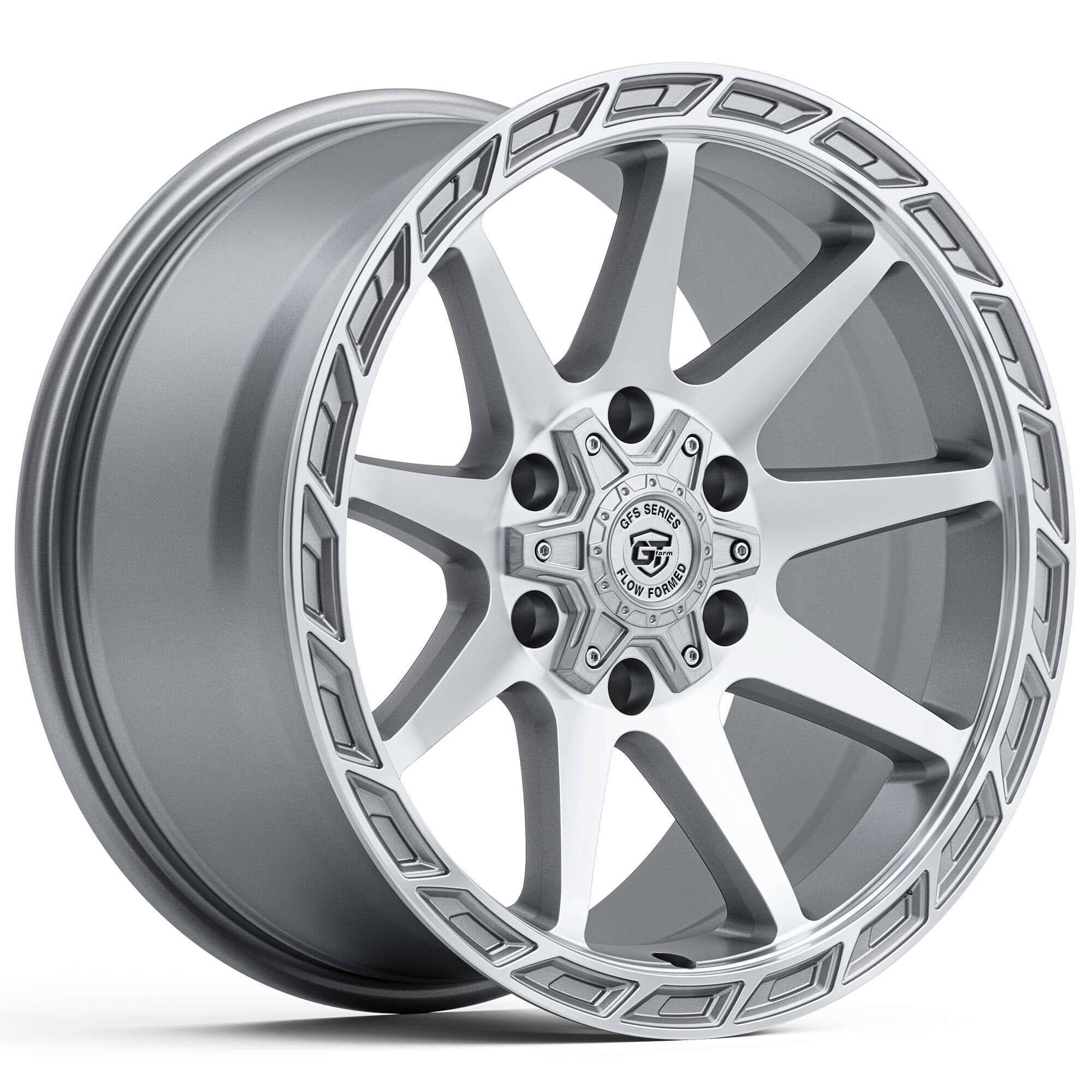 4x4 Rims GT Form GFS5 Flow Formed Silver Machined Face 18inch 20inch Off-Road Wheels